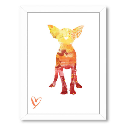 Chihuahua Silhouette by Allison Gray Framed Print - Americanflat