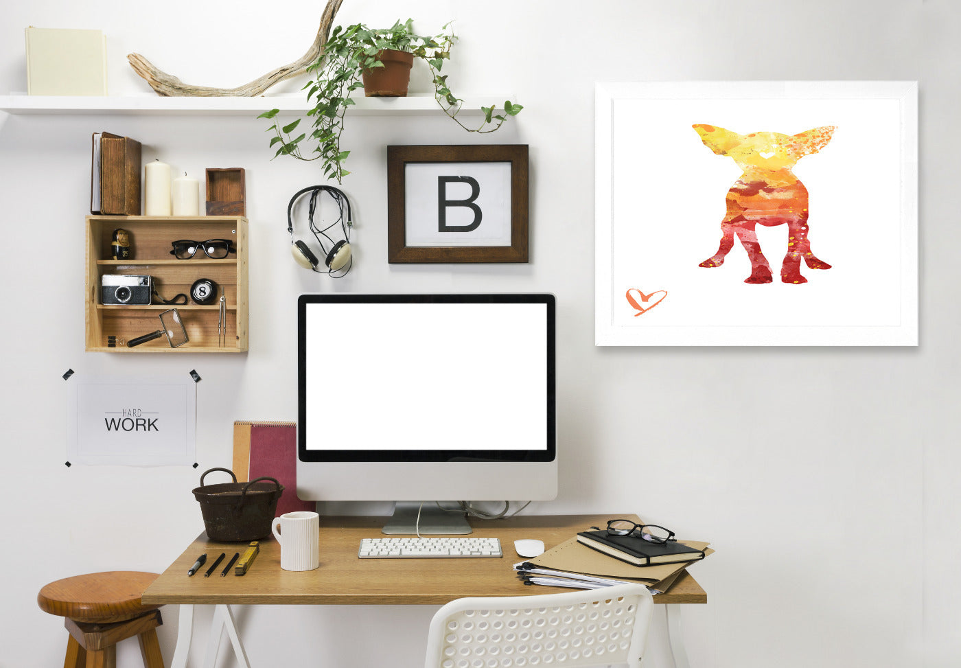 Chihuahua Silhouette by Allison Gray Framed Print - Americanflat