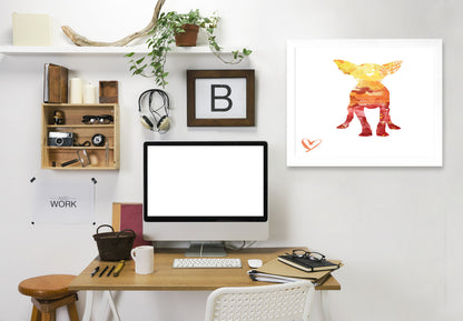 Chihuahua Silhouette by Allison Gray Framed Print - Americanflat
