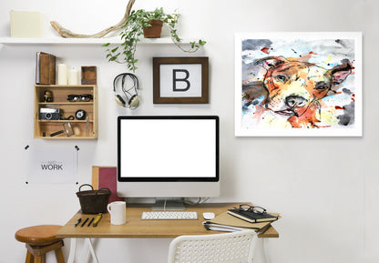 Colorful Dog by Allison Gray Framed Print - Americanflat