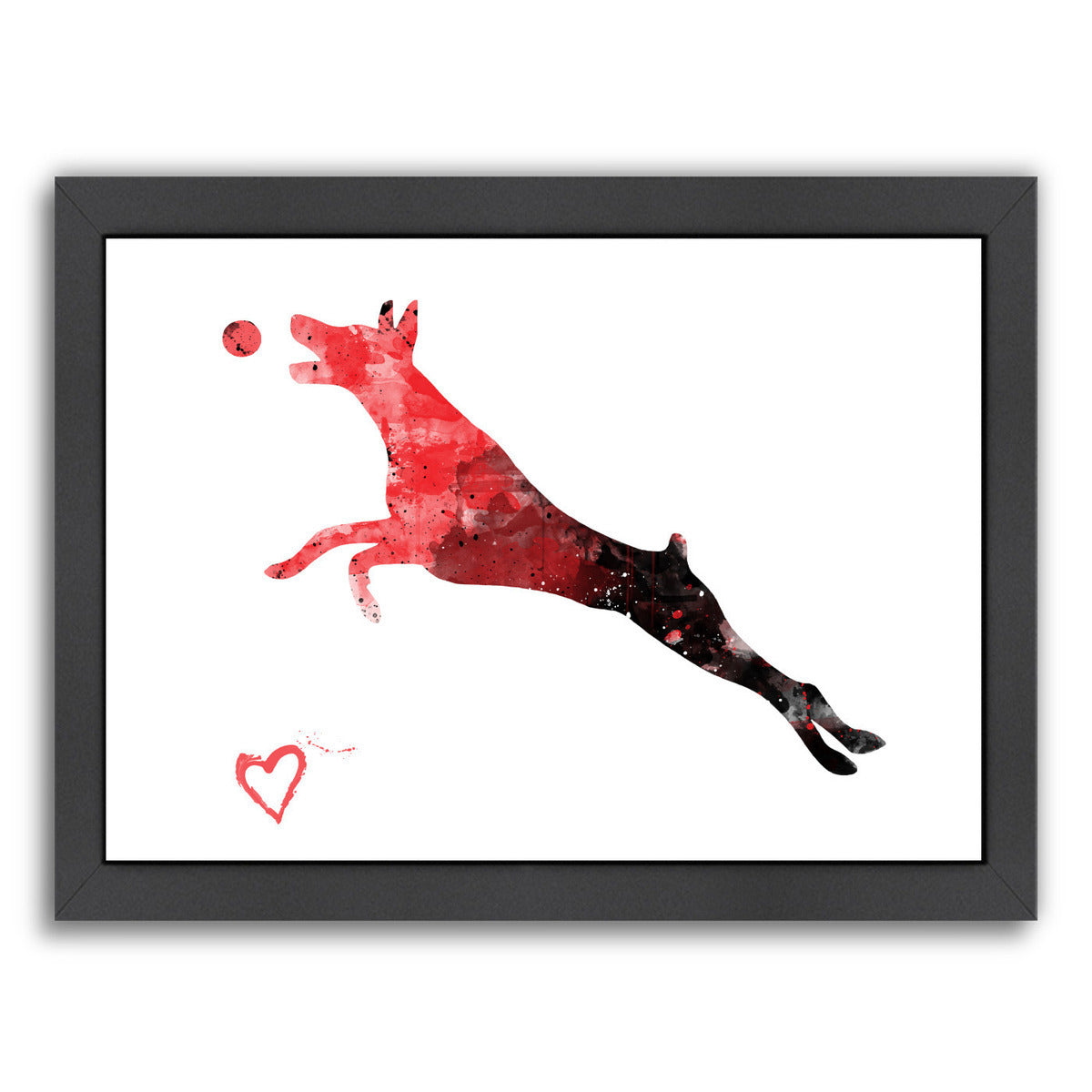Doberman Pinscher Silhouette by Allison Gray Framed Print - Americanflat