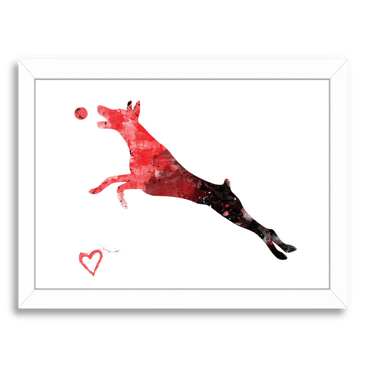 Doberman Pinscher Silhouette by Allison Gray Framed Print - Americanflat