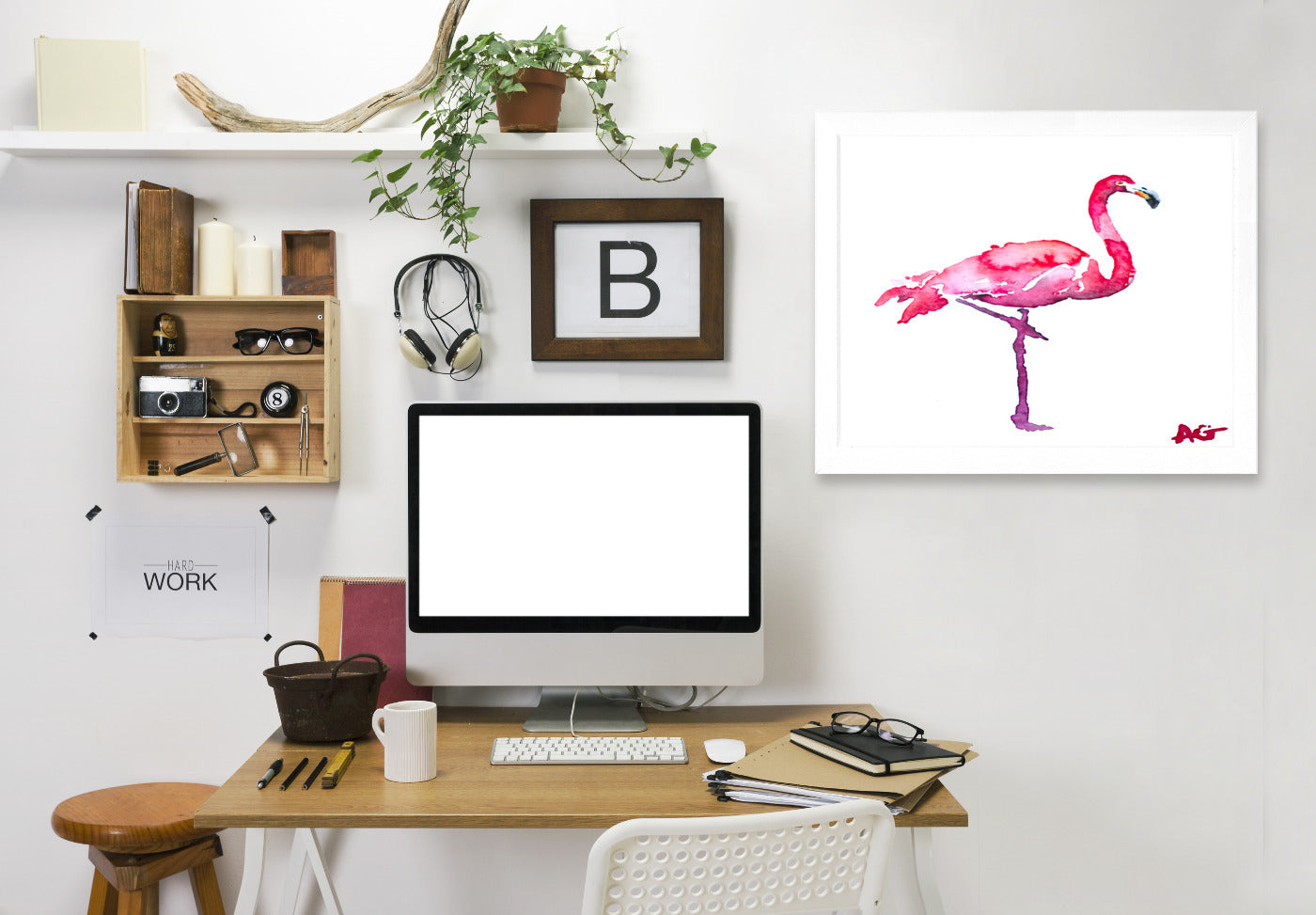Flamingo by Allison Gray Framed Print - Americanflat