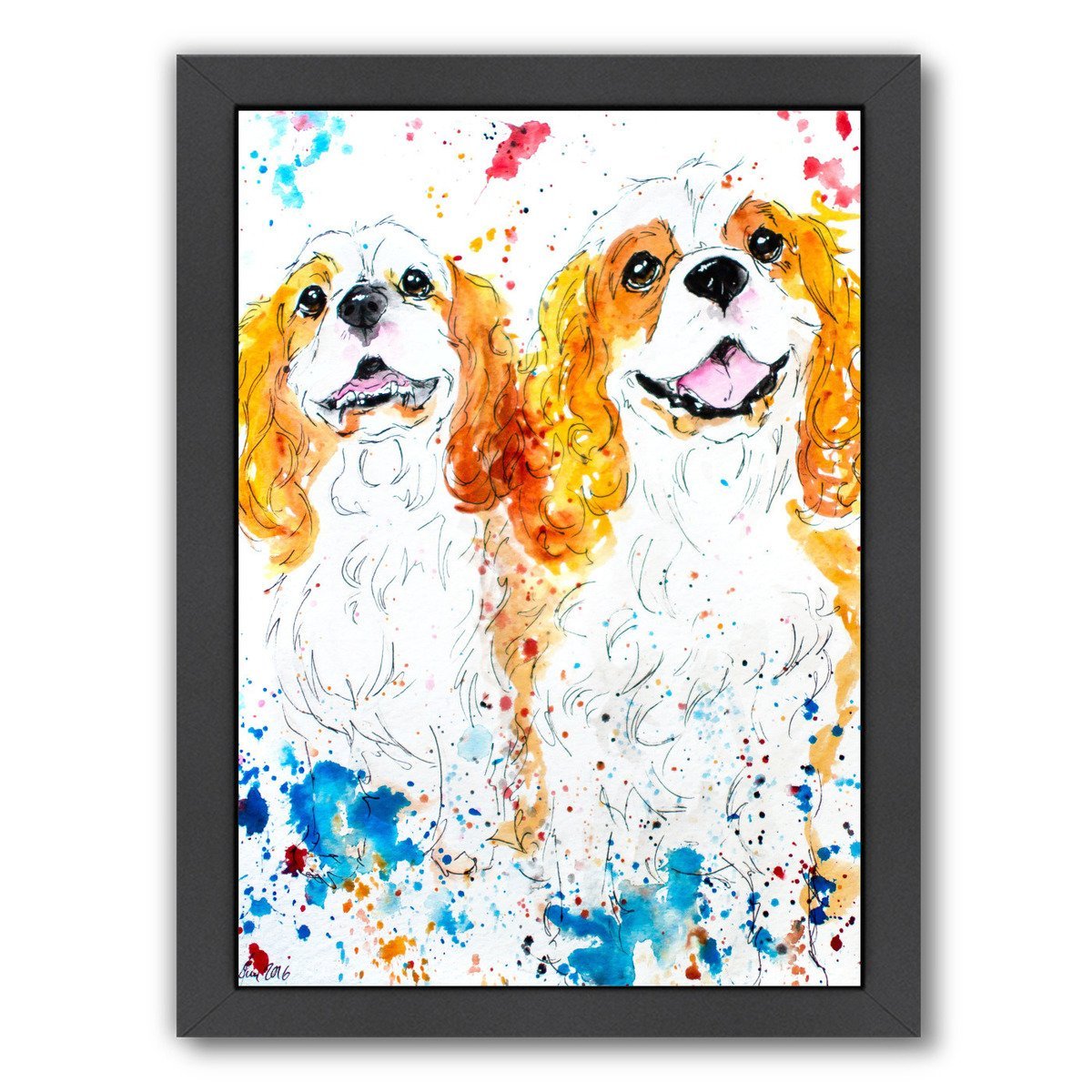 Cavalier Spaniels by Allison Gray Framed Print - Americanflat