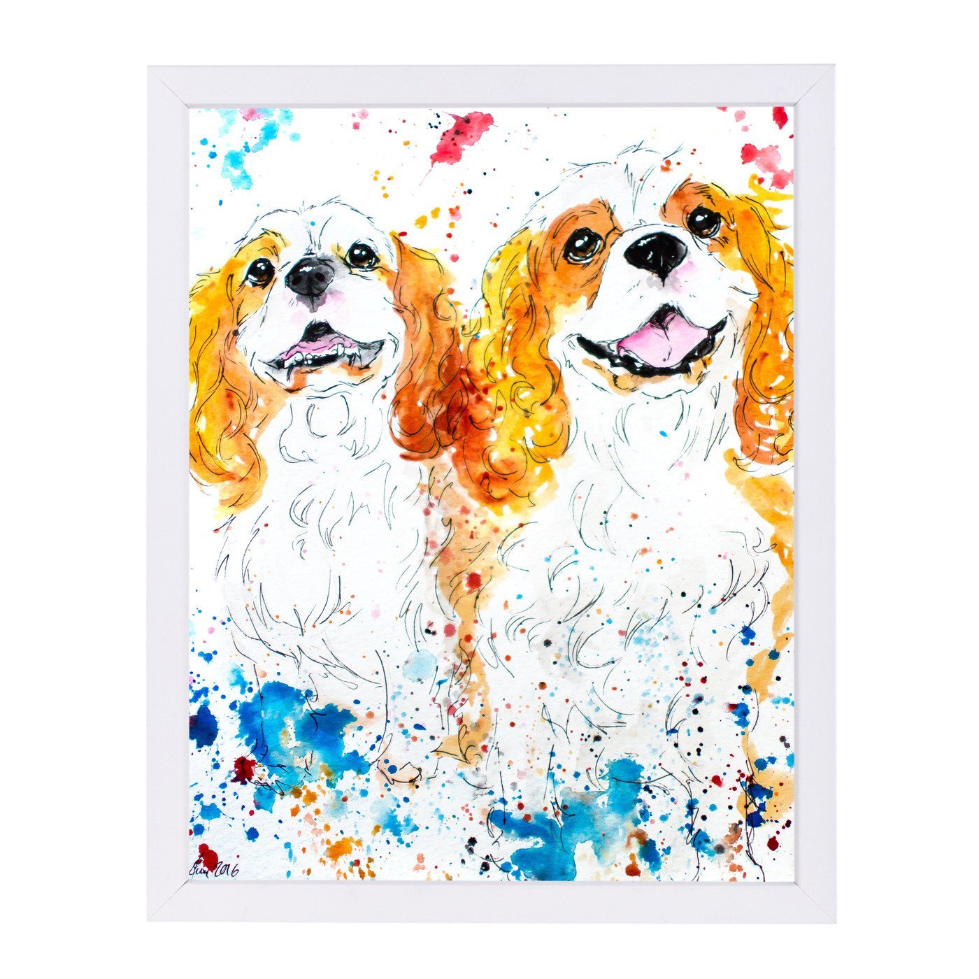 Cavalier Spaniels by Allison Gray Framed Print - Americanflat