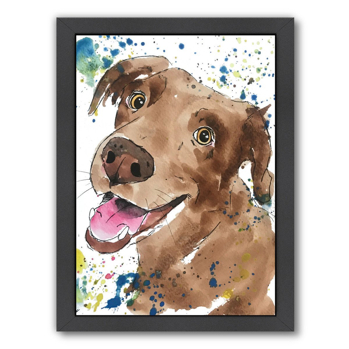 Chocolate Lab Pup by Allison Gray Framed Print - Americanflat