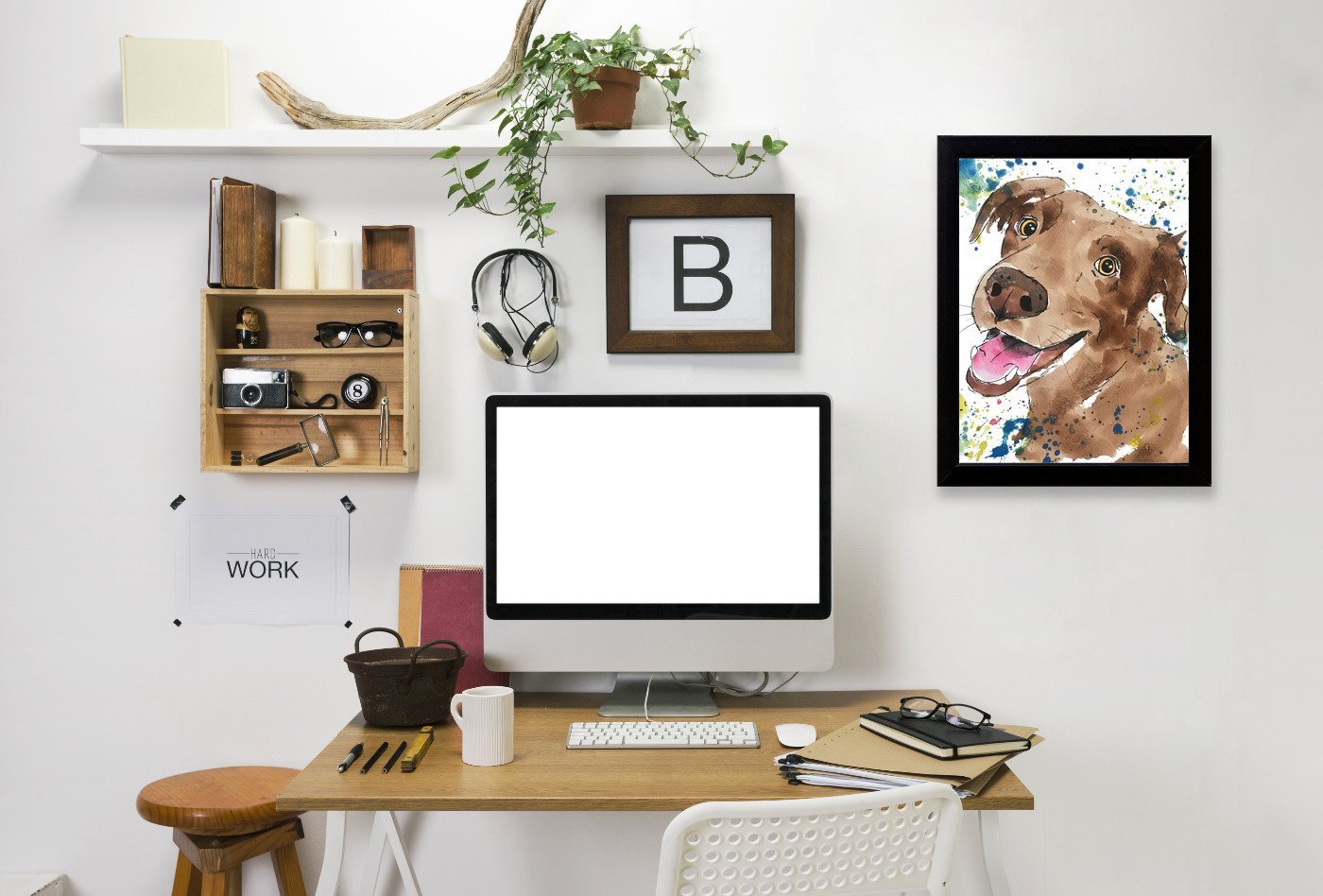 Chocolate Lab Pup by Allison Gray Framed Print - Americanflat