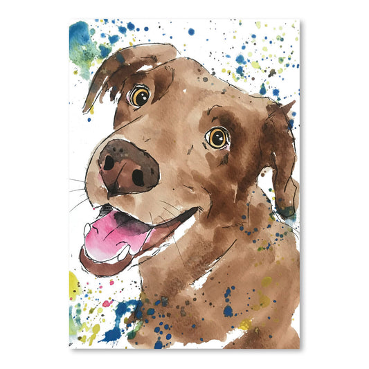 Chocolate Lab Pup by Allison Gray Art Print - Art Print - Americanflat