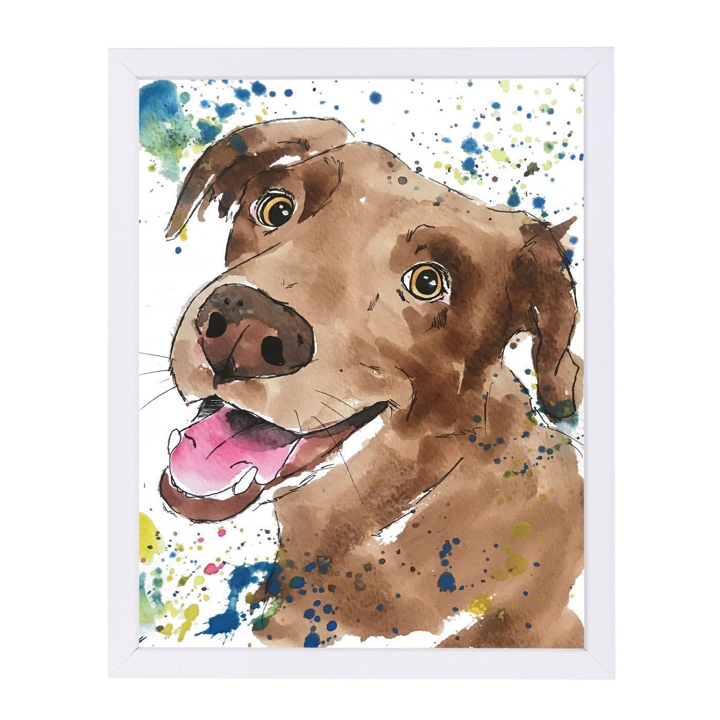 Chocolate Lab Pup by Allison Gray Framed Print - Americanflat