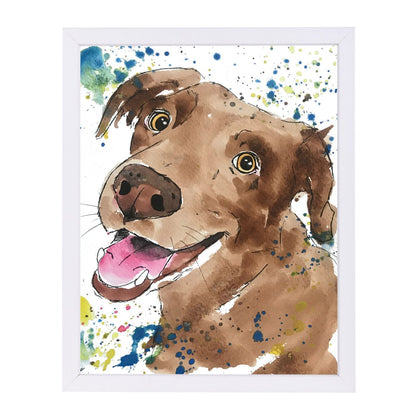 Chocolate Lab Pup by Allison Gray Framed Print - Americanflat