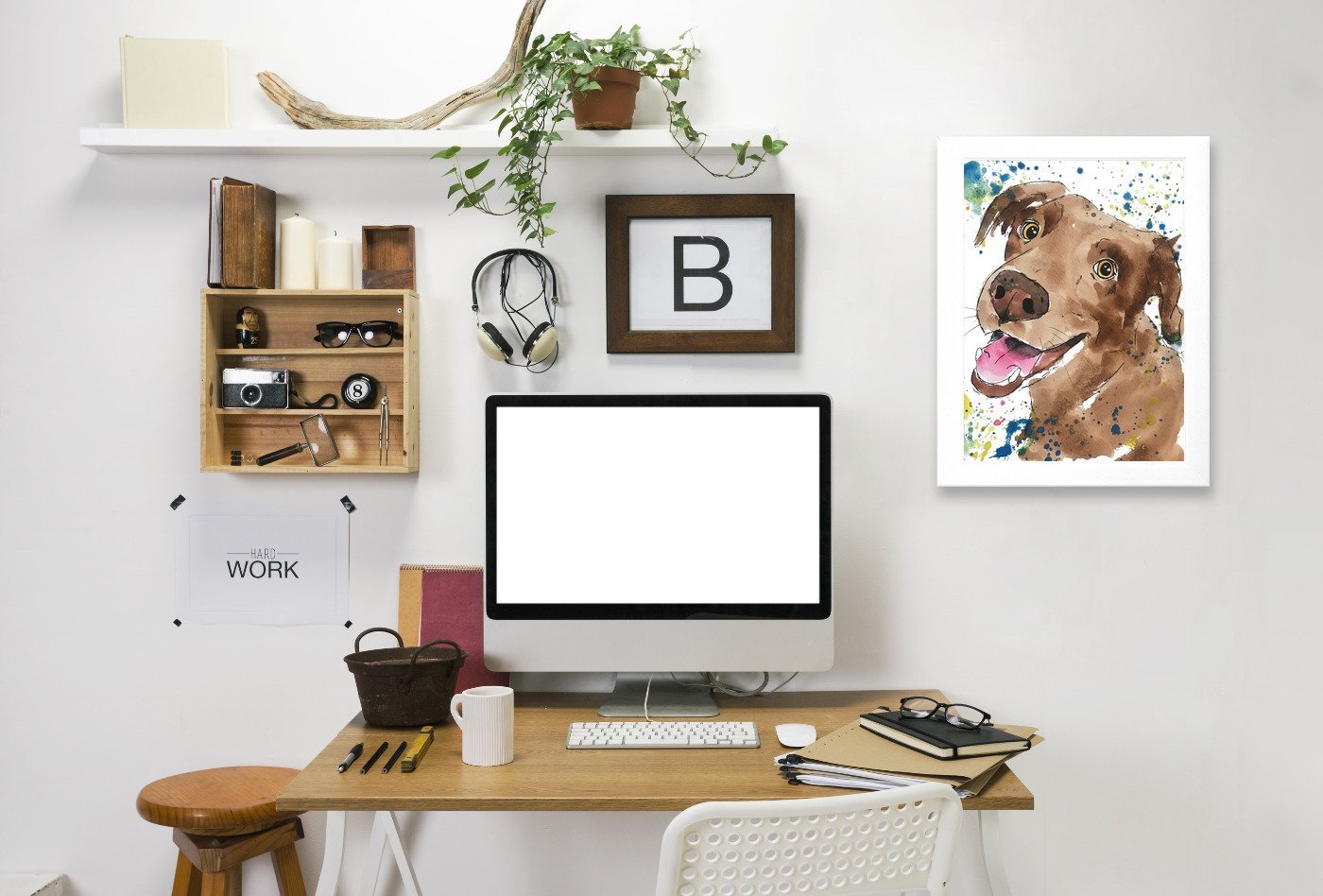 Chocolate Lab Pup by Allison Gray Framed Print - Americanflat