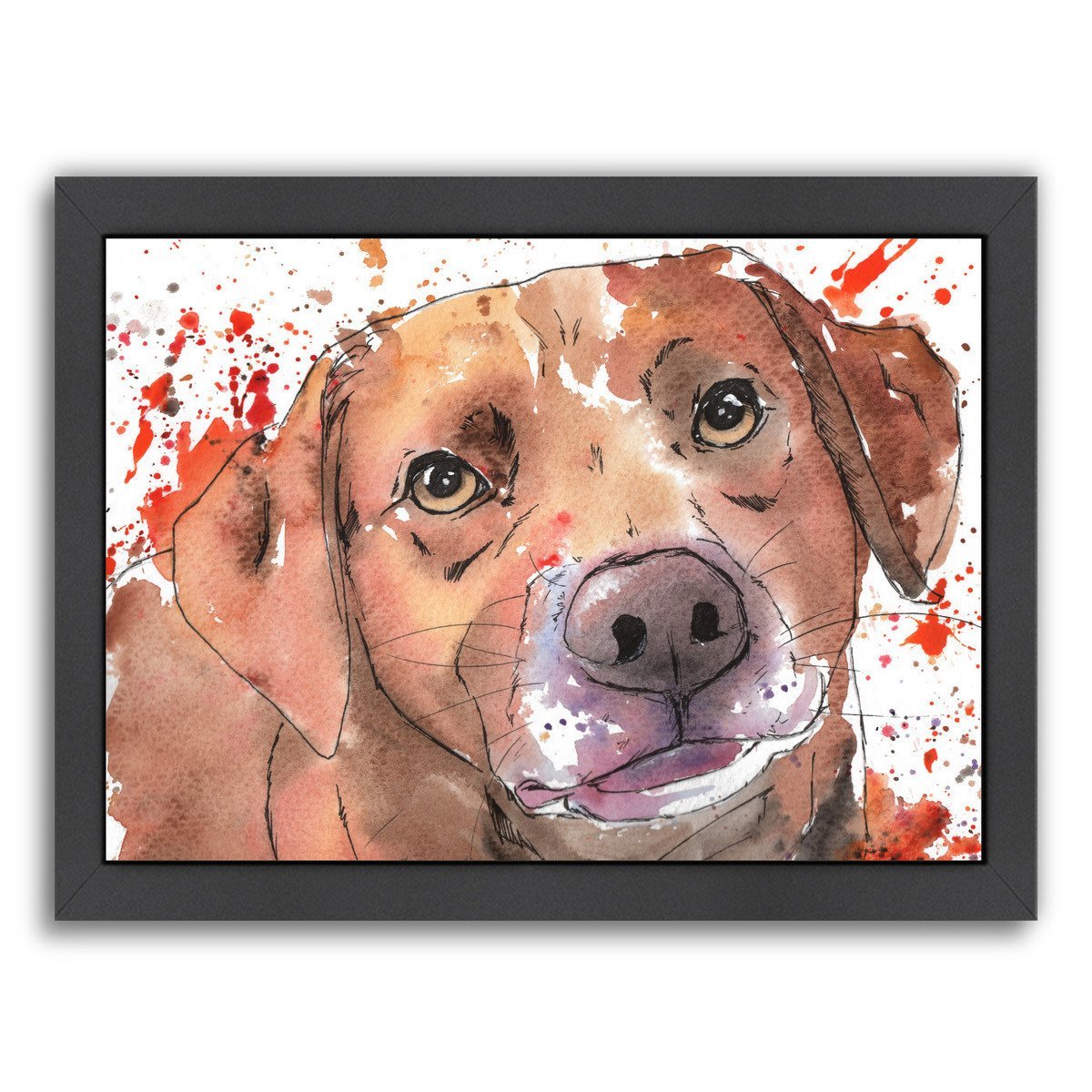 Chocolate Lab by Allison Gray Framed Print - Americanflat