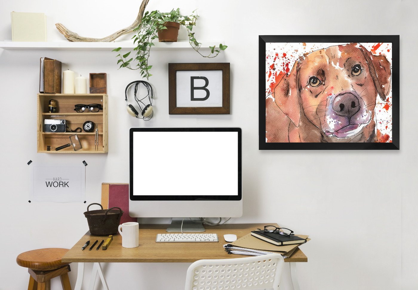 Chocolate Lab by Allison Gray Framed Print - Americanflat