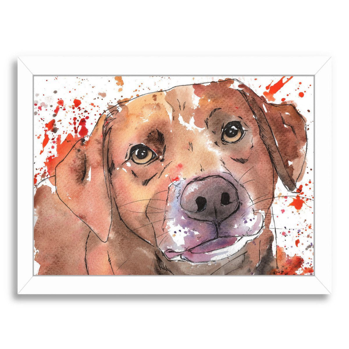 Chocolate Lab by Allison Gray Framed Print - Americanflat