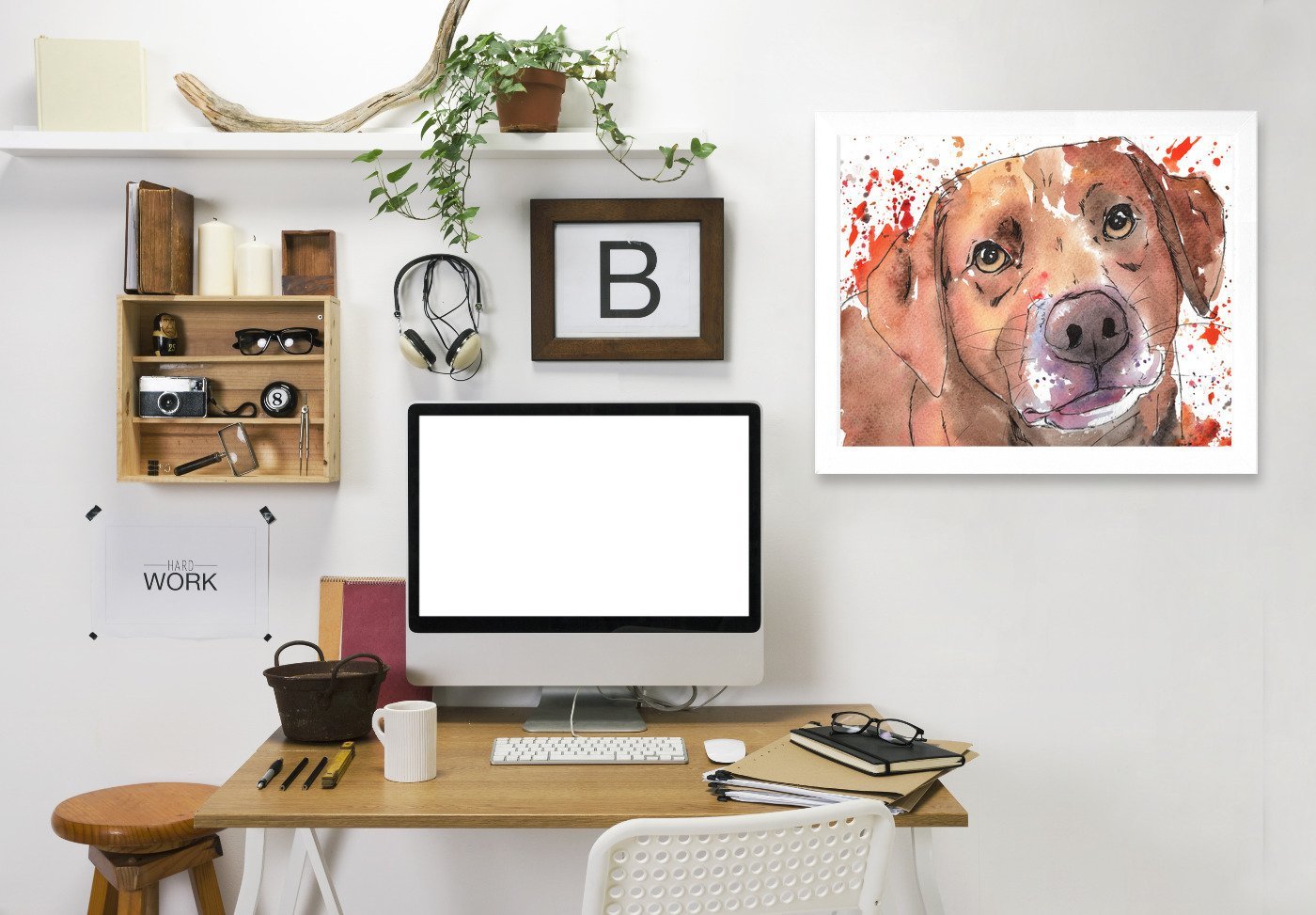Chocolate Lab by Allison Gray Framed Print - Americanflat