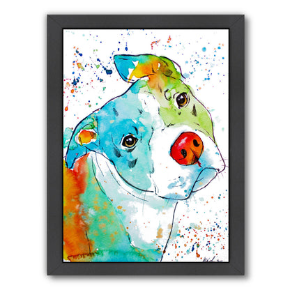 Color Pop Pup by Allison Gray Framed Print - Americanflat