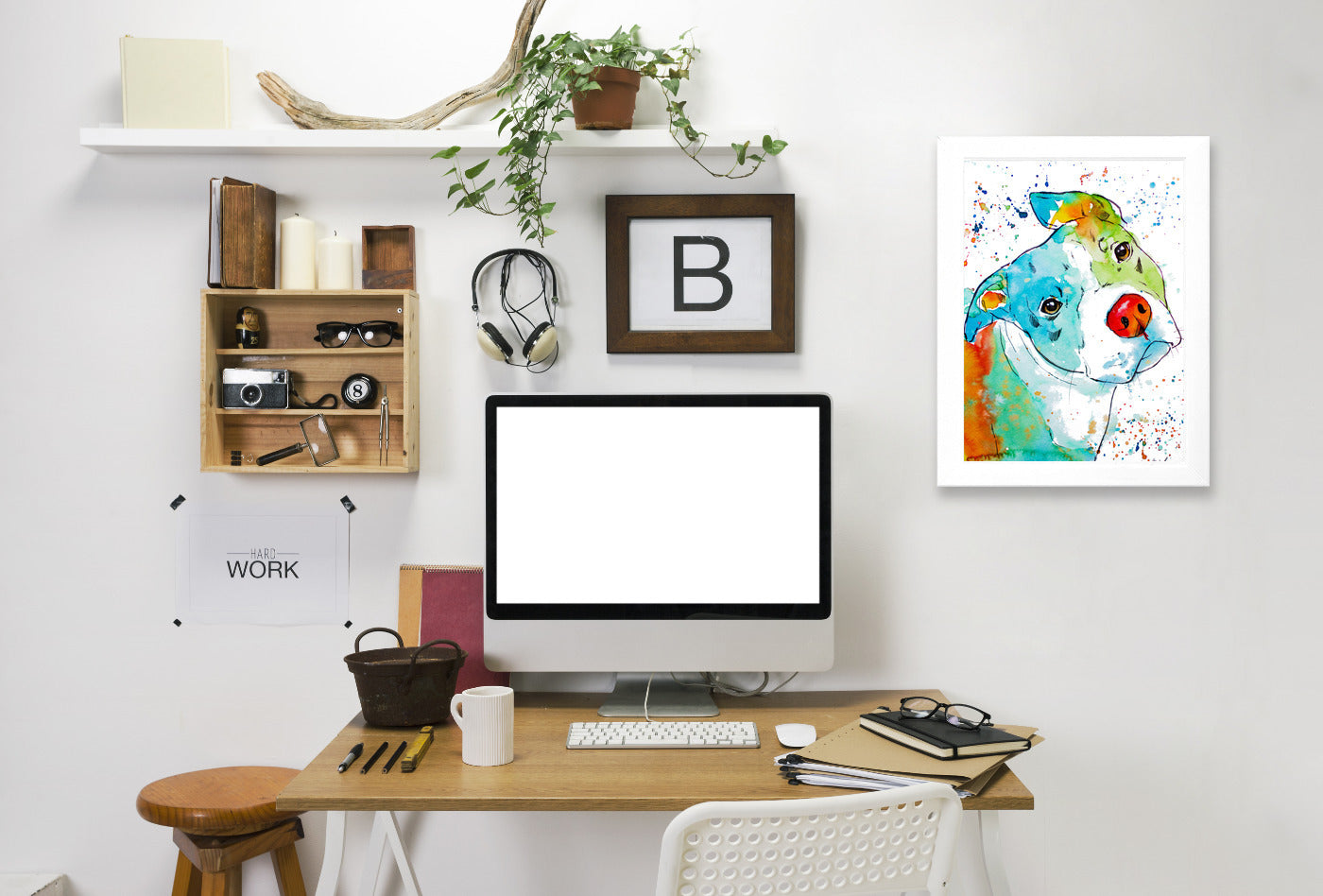 Color Pop Pup by Allison Gray Framed Print - Americanflat
