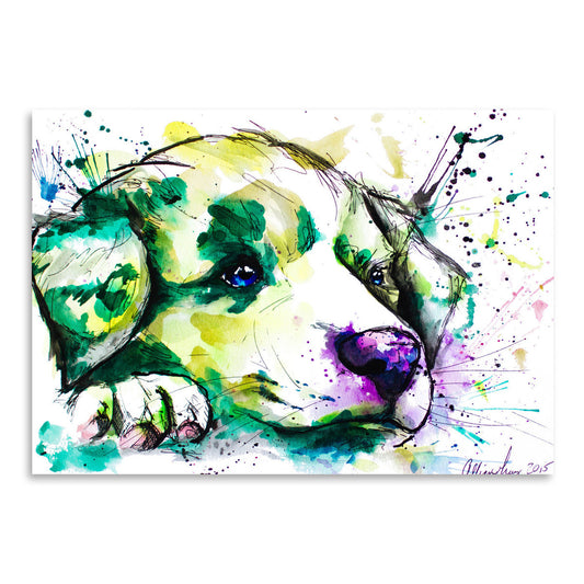 Vivid Aussie Pup by Allison Gray Art Print - Art Print - Americanflat