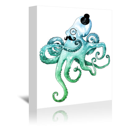 Dapper Octopus by Sam Nagel Wrapped Canvas - Wrapped Canvas - Americanflat