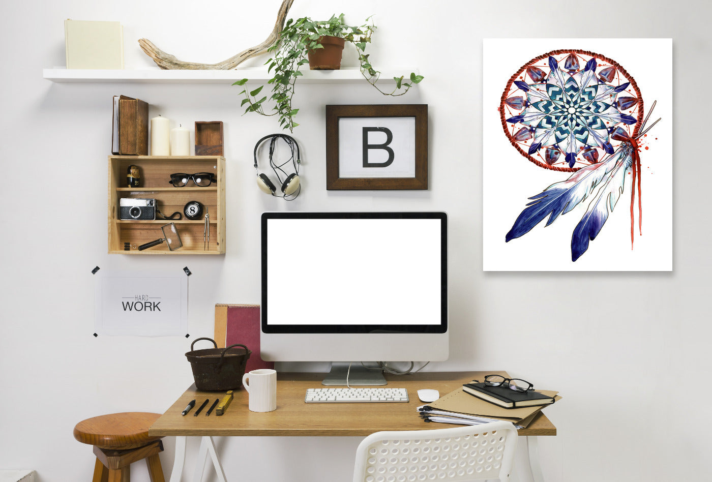 Dream catcher Mandala by Sam Nagel Wrapped Canvas - Wrapped Canvas - Americanflat