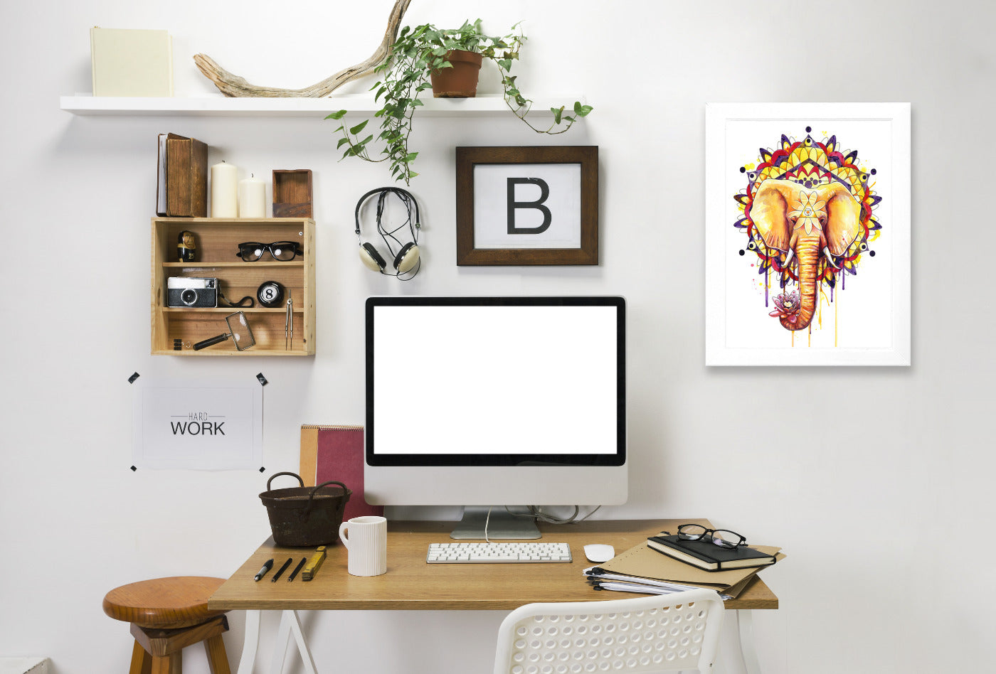 Elephant Mandala by Sam Nagel Framed Print - Americanflat