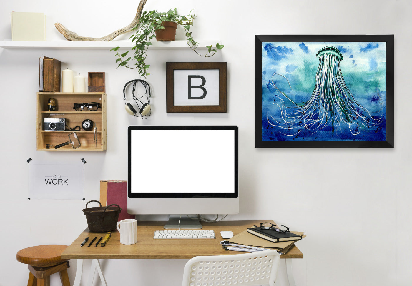 Emperor Jellyfish by Sam Nagel Framed Print - Americanflat