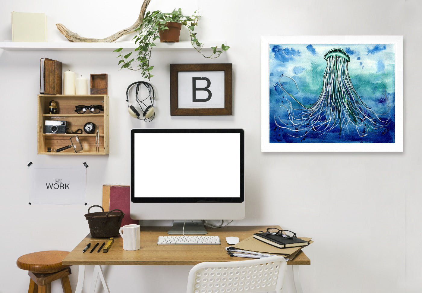 Emperor Jellyfish by Sam Nagel Framed Print - Americanflat