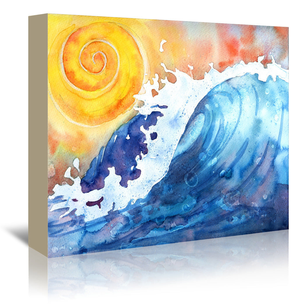 Facing East Ocean Wave by Sam Nagel Wrapped Canvas - Wrapped Canvas - Americanflat
