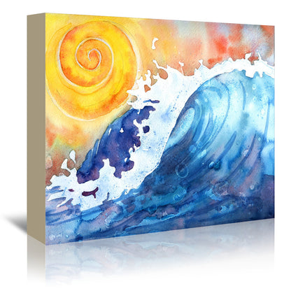Facing East Ocean Wave by Sam Nagel Wrapped Canvas - Wrapped Canvas - Americanflat