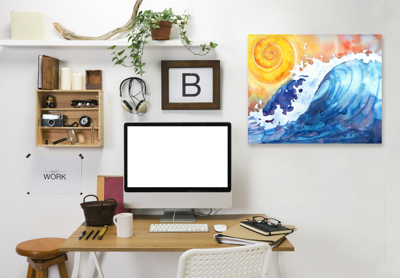 Facing East Ocean Wave by Sam Nagel Wrapped Canvas - Wrapped Canvas - Americanflat
