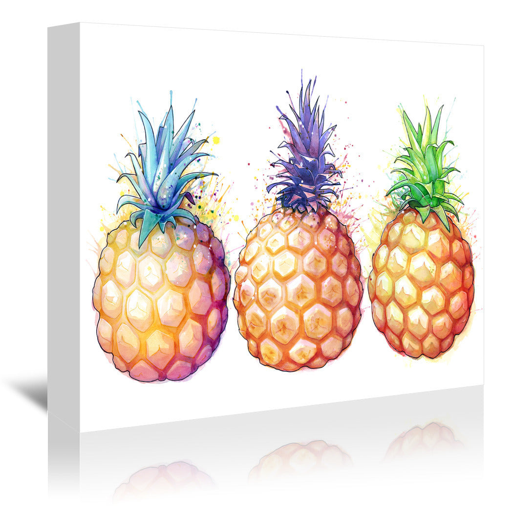 Fat Pineapples by Sam Nagel Wrapped Canvas - Wrapped Canvas - Americanflat