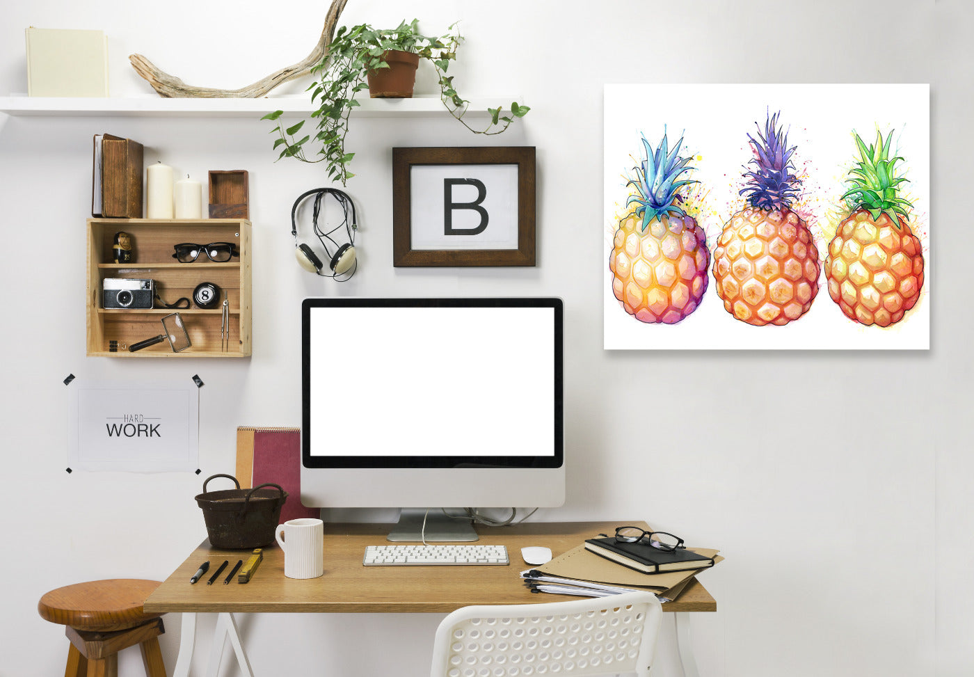 Fat Pineapples by Sam Nagel Wrapped Canvas - Wrapped Canvas - Americanflat