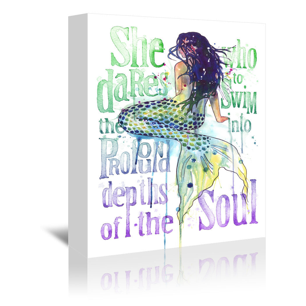 Mermaid Profound Depths by Sam Nagel Wrapped Canvas - Wrapped Canvas - Americanflat