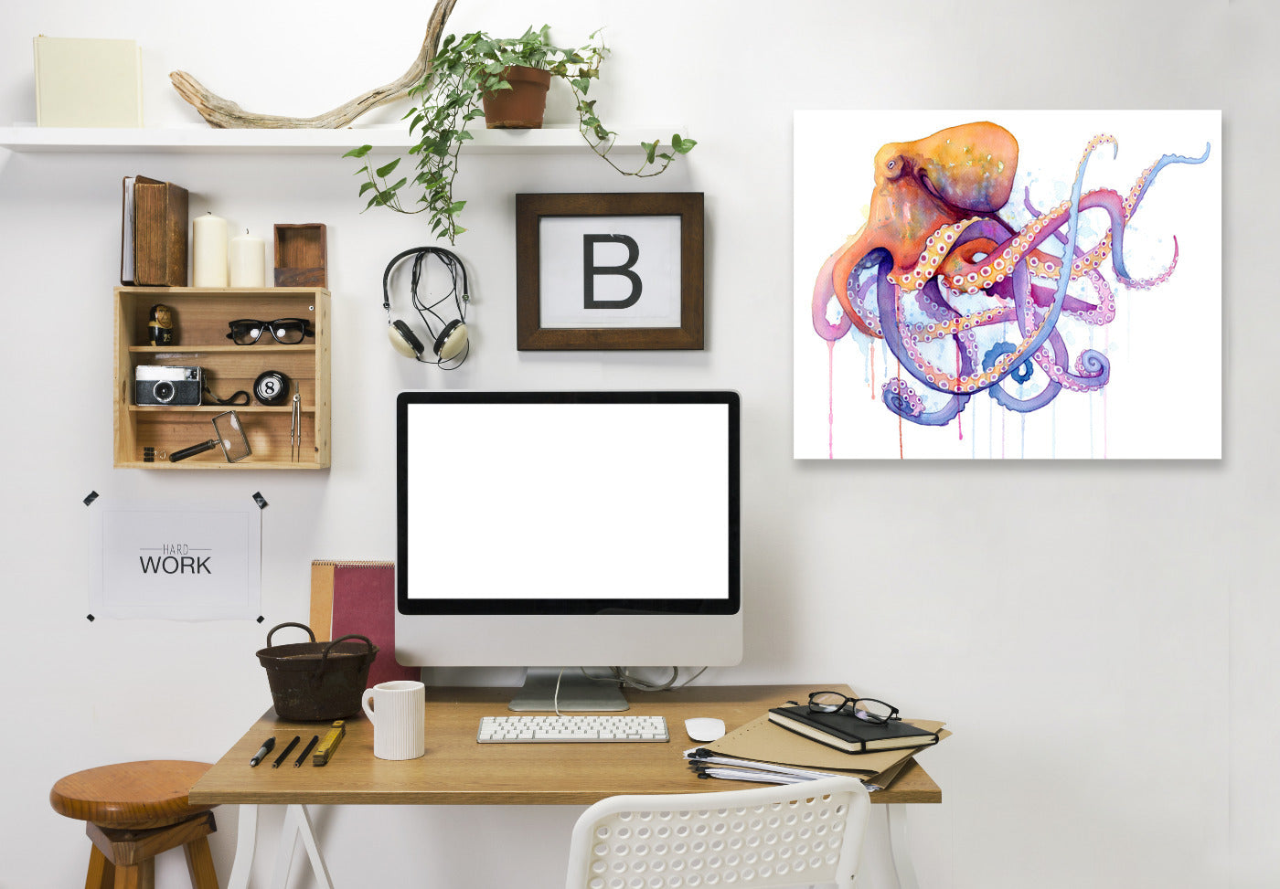 Octopus Ii by Sam Nagel Wrapped Canvas - Wrapped Canvas - Americanflat
