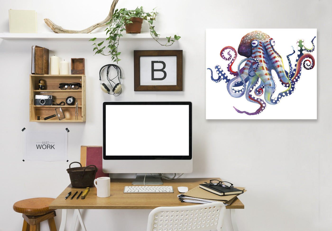 Octopus by Sam Nagel Wrapped Canvas - Wrapped Canvas - Americanflat