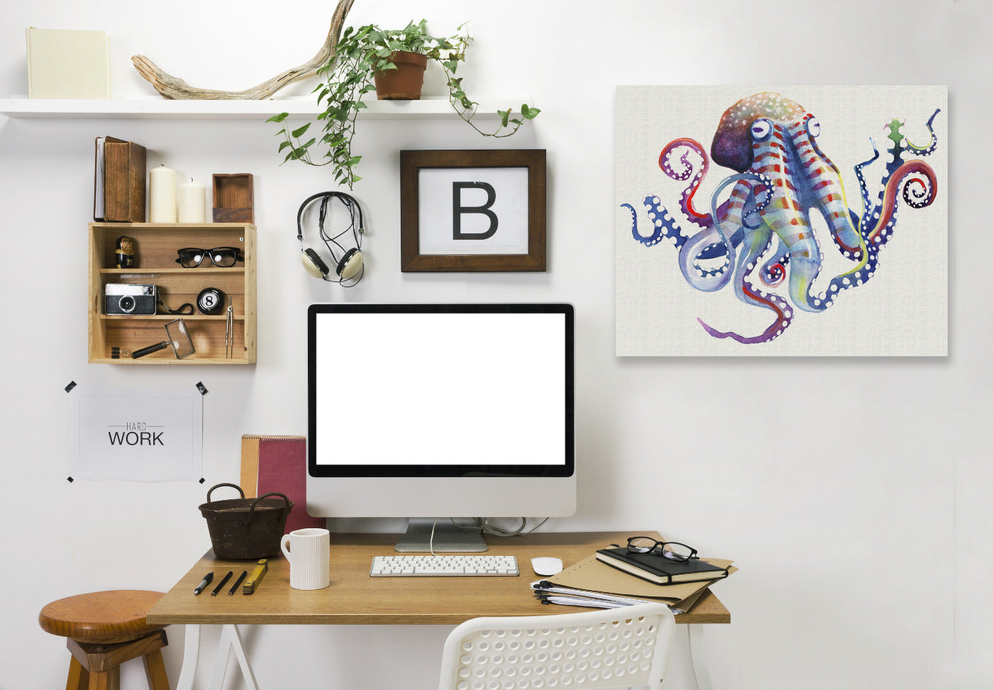 Octopus Natural by Sam Nagel Wrapped Canvas - Wrapped Canvas - Americanflat