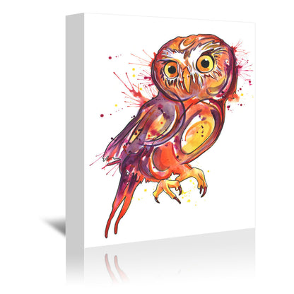Red Owl by Sam Nagel Wrapped Canvas - Wrapped Canvas - Americanflat