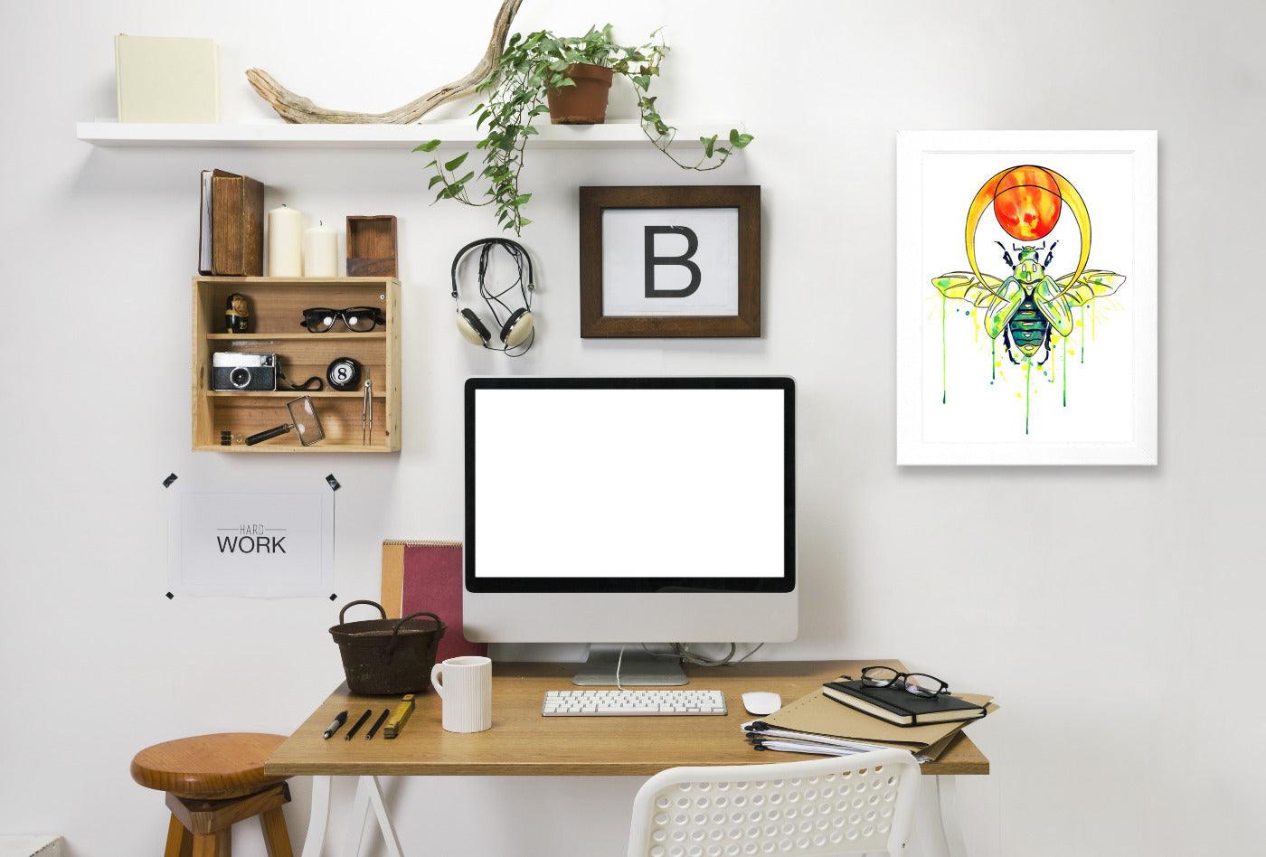 Scarab Beetle by Sam Nagel Framed Print - Americanflat