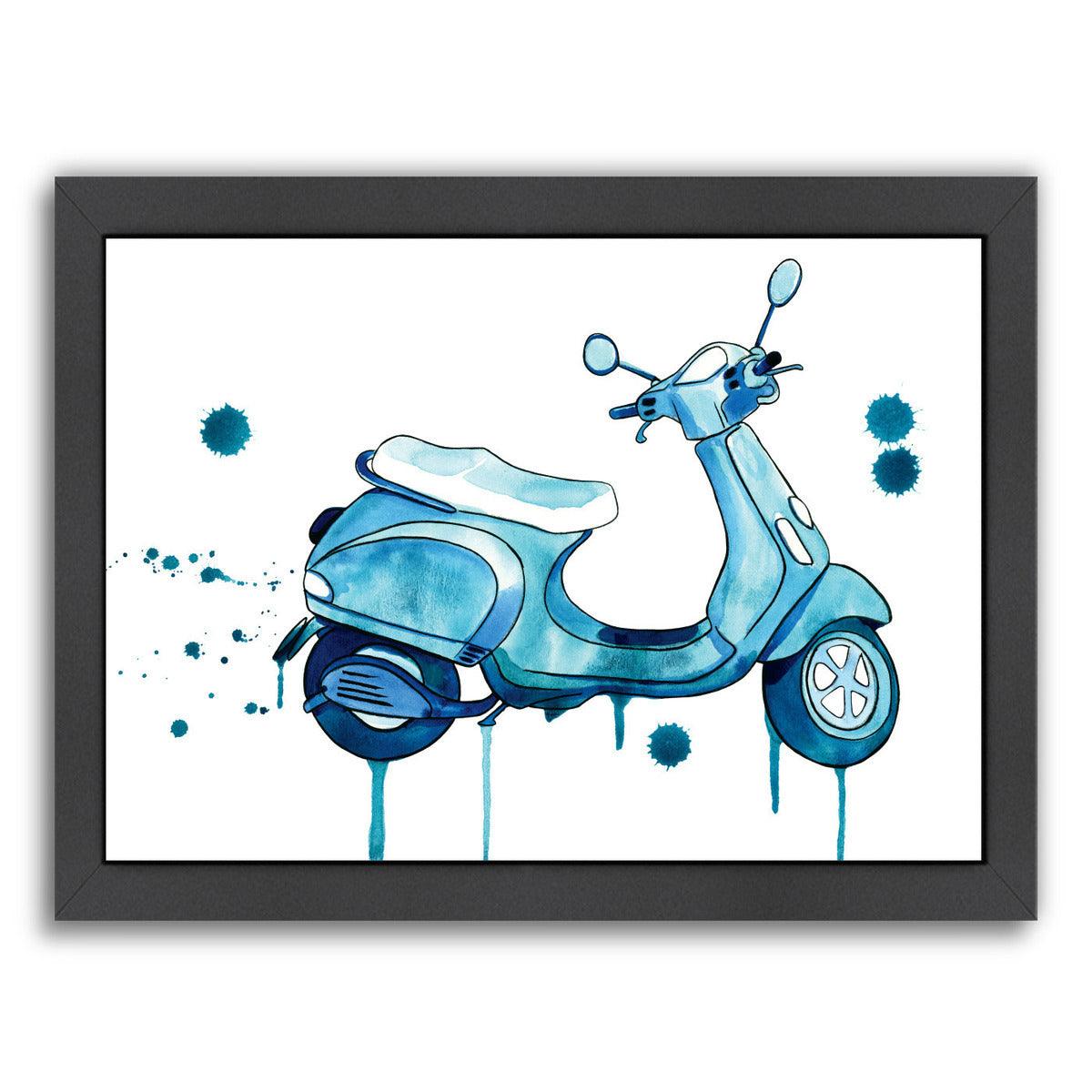 Scooter Away by Sam Nagel Framed Print - Americanflat