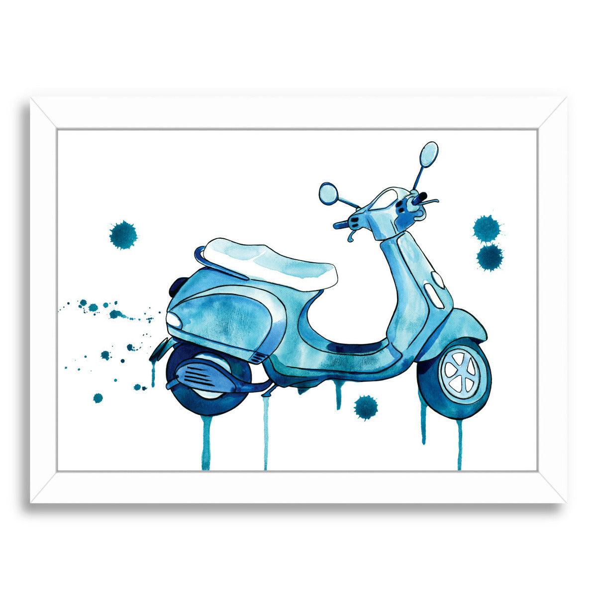 Scooter Away by Sam Nagel Framed Print - Americanflat