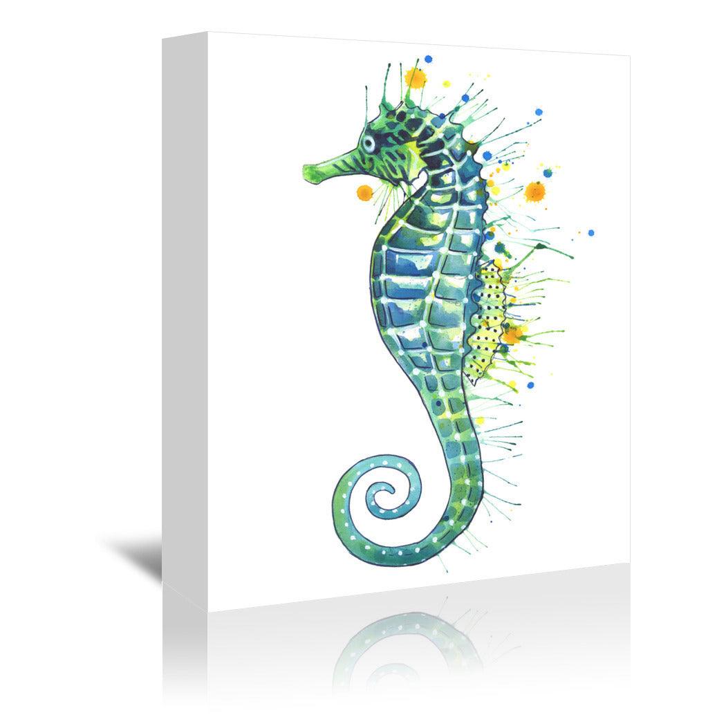 Seahorse Green by Sam Nagel Wrapped Canvas - Wrapped Canvas - Americanflat