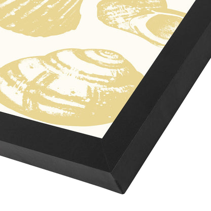 Seashells Pattern Gold by Sam Nagel Framed Print - Americanflat