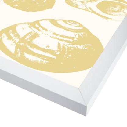 Seashells Pattern Gold by Sam Nagel Framed Print - Americanflat