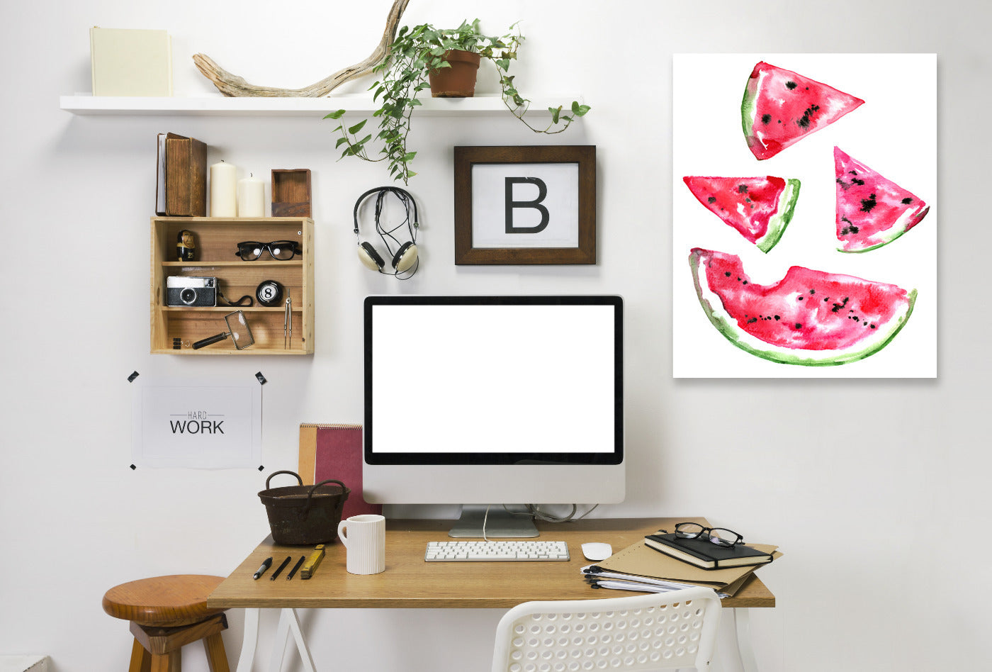 Watermelon Slice by Sam Nagel Wrapped Canvas - Wrapped Canvas - Americanflat