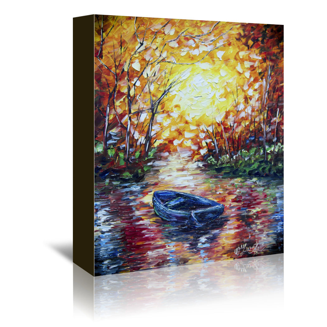 Impression  Sunset by OLena Art Wrapped Canvas - Wrapped Canvas - Americanflat