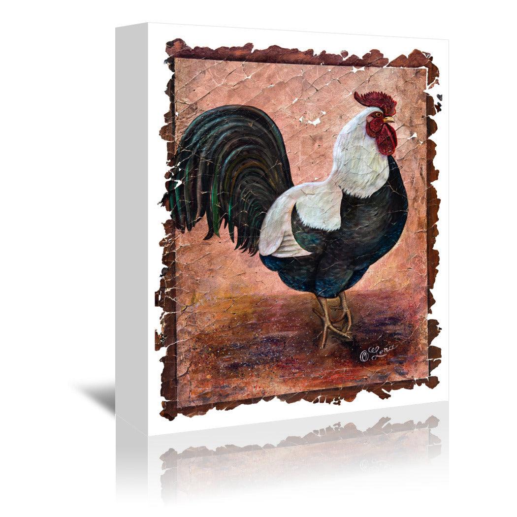 Rooster by OLena Art Wrapped Canvas - Wrapped Canvas - Americanflat