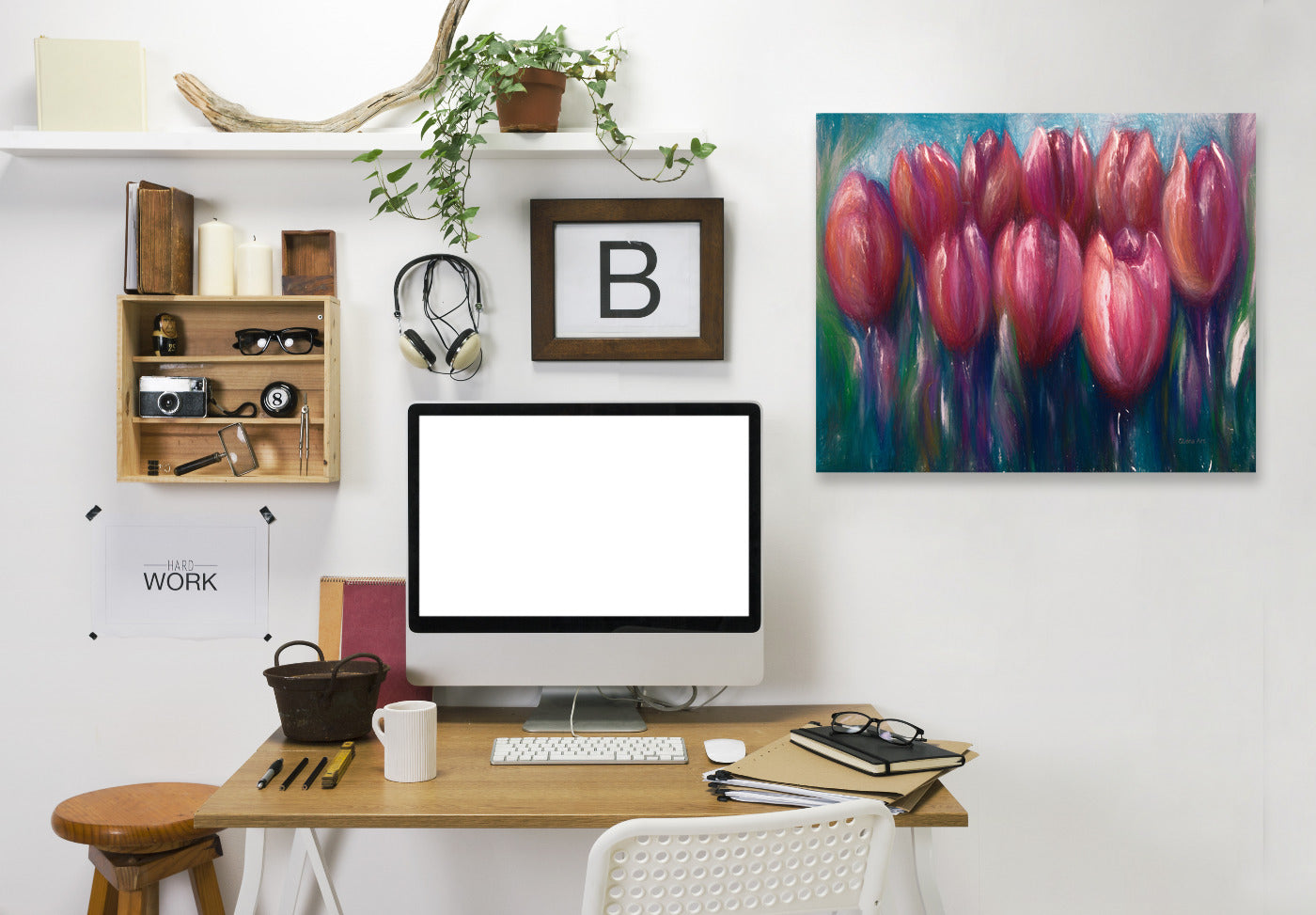 Colorful Tulips by OLena Art Wrapped Canvas - Wrapped Canvas - Americanflat