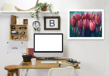 Colorful Tulips by OLena Art Framed Print - Americanflat