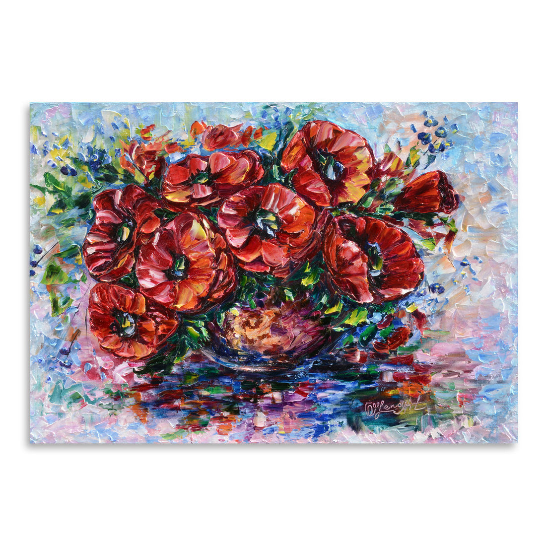 Poppies In Vase by OLena Art Print Americanflat