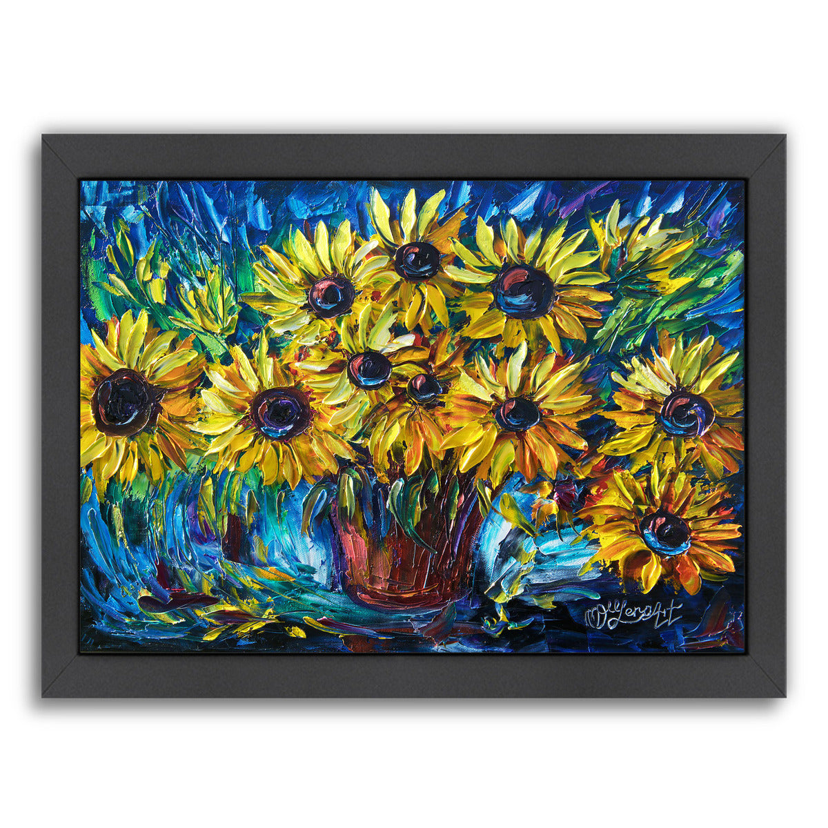 Sunflowers by OLena Art Framed Print - Americanflat